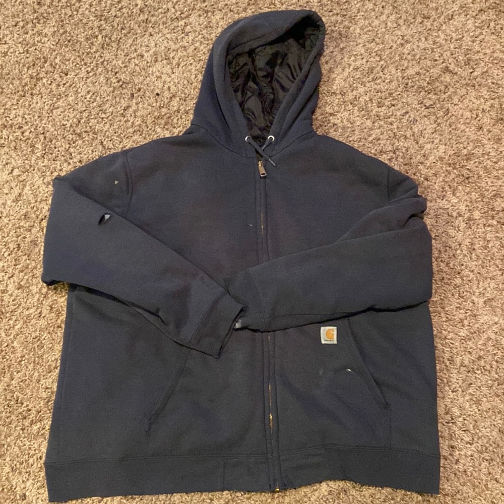 Quilted Carhartt rain defender zip up jacket